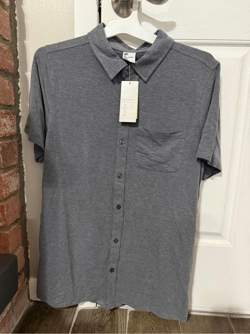 all in motion Gray Short-Sleeve Button-Down Shirt